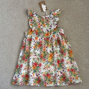 NWT Angel Dear Garden Joy Cotton Muslin Ruffle Floral Sundress, size 6